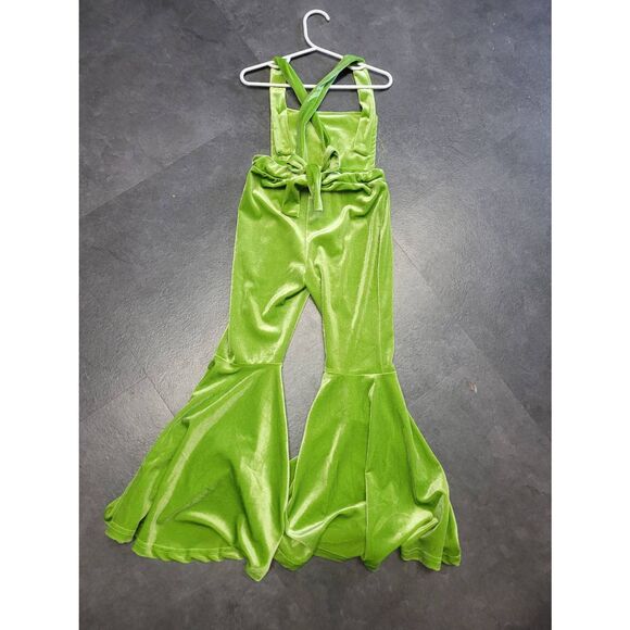 Grinch Bell Bottom Jumpsuit, Girls Size 6 - Picture 3 of 4